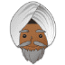 👳🏾 person wearing turban: medium-dark skin tone display on Samsung